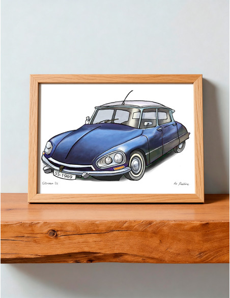 Ilustración "Citroen DS" de Roskow. Reproducciones A4 y A3