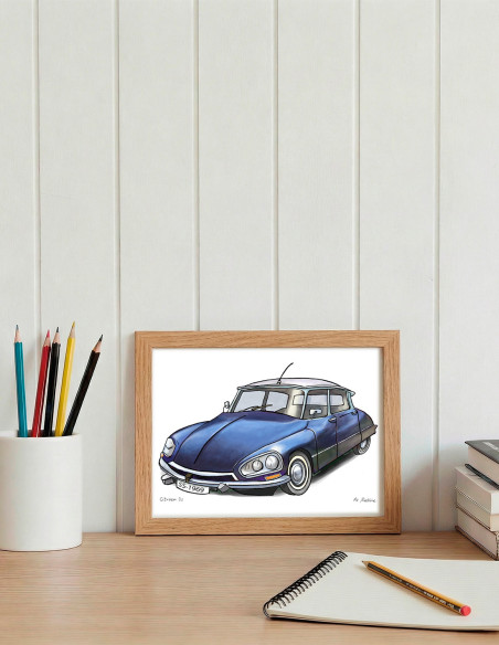 Ilustración "Citroen DS" de Roskow. Reproducciones A4 y A3