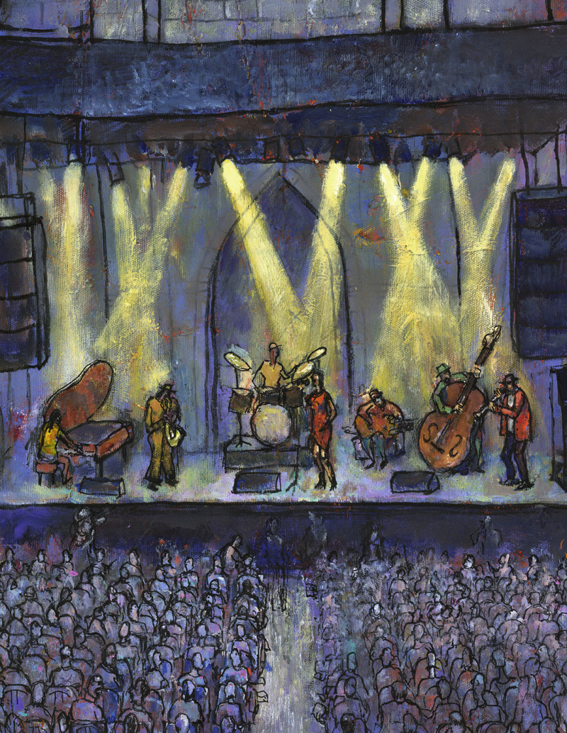 Illustration "Jazzaldia 1" by Roskow. A4, A3...