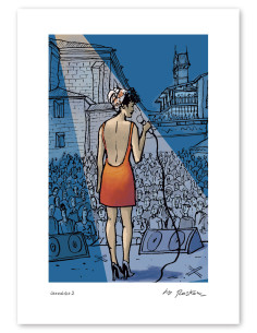 Illustration "Jazzaldia 2" by Roskow. A4 and A3...