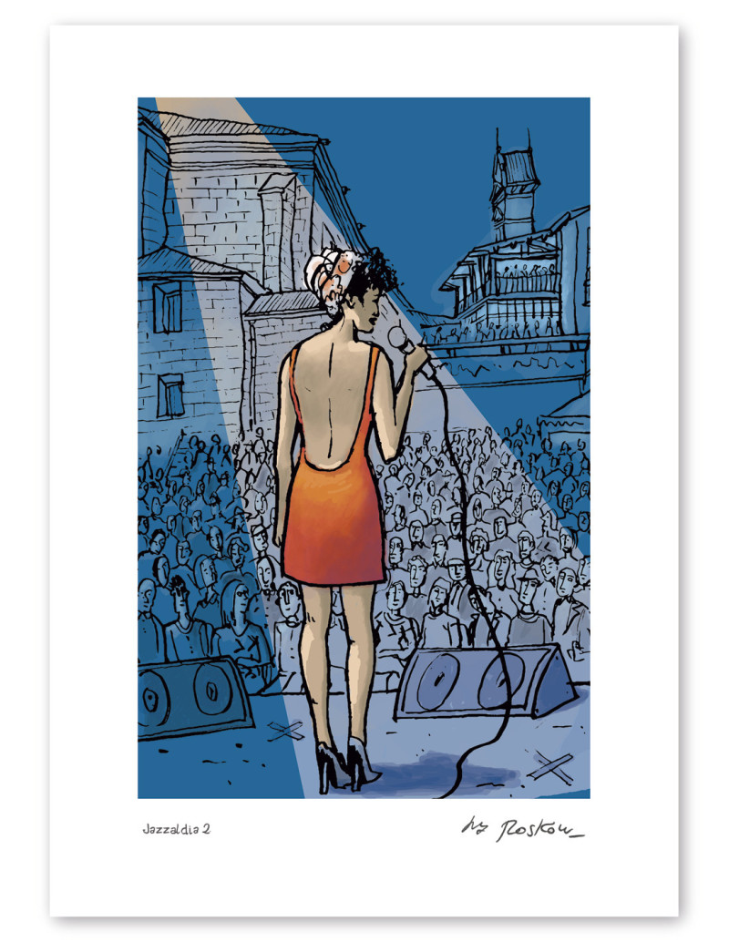 Illustration "Jazzaldia 2" by Roskow. A4 and A3...