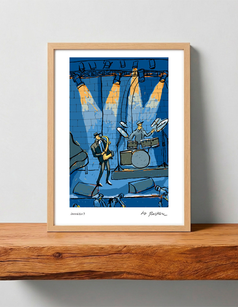 Illustration "Jazzaldia 3" by Roskow. A4 and A3...
