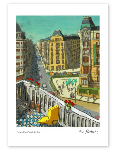 Illustration "Pasando la tarde en gros" by Roskow. A4 and...