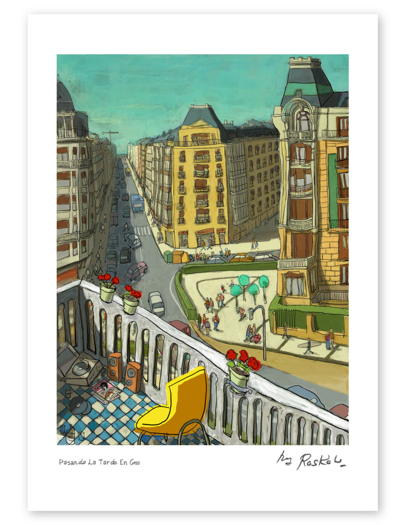 Ilustración "Pasando la tarde en gros" de...