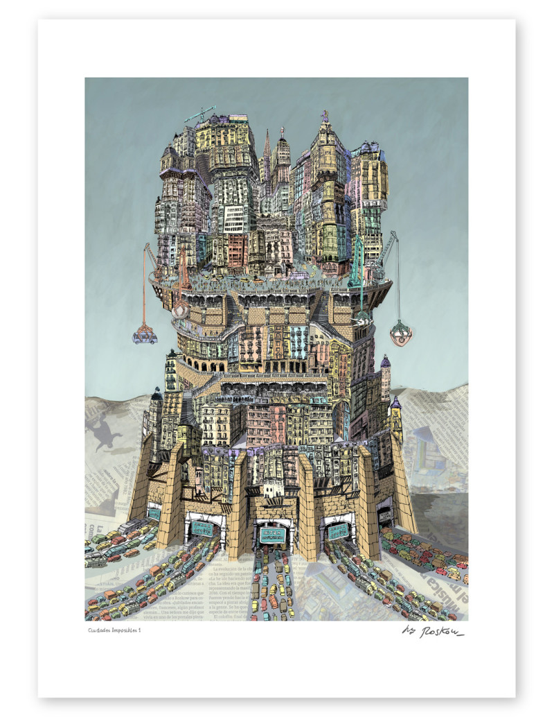 Illustration "Ciudade Imposibles 1" by Roskow....