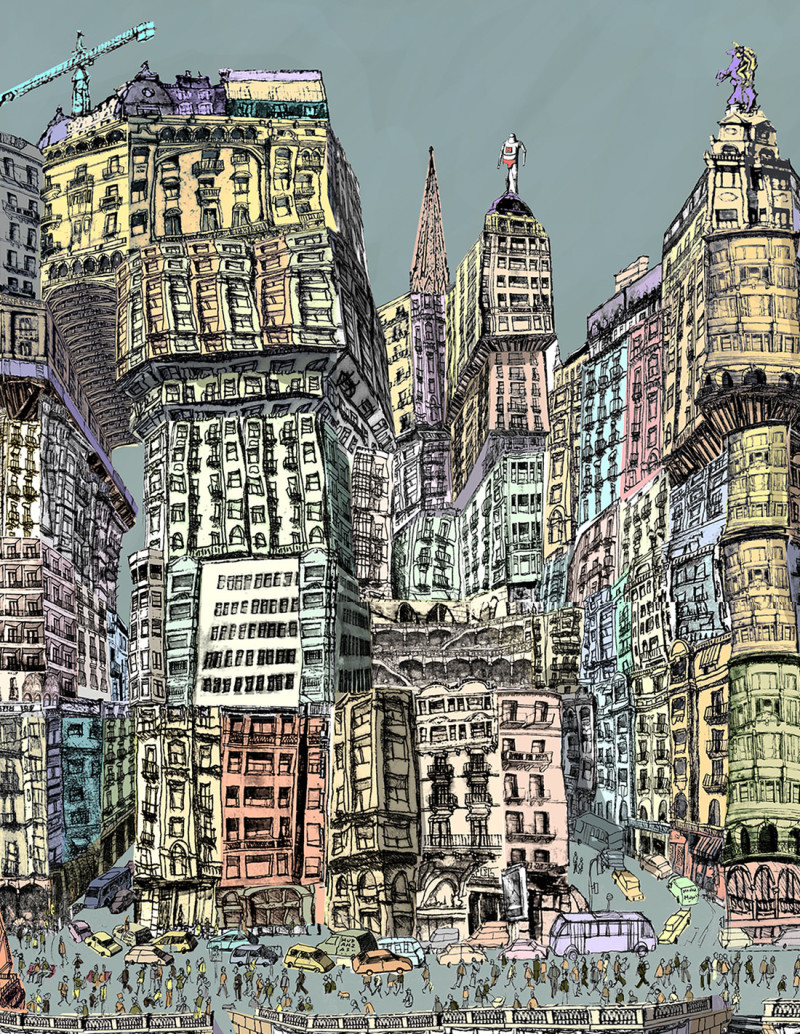 Illustration "Ciudade Imposibles 1" by Roskow....