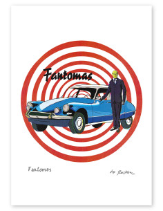 Illustration "Fantomas" by Roskow. A4 and A3 reproductions