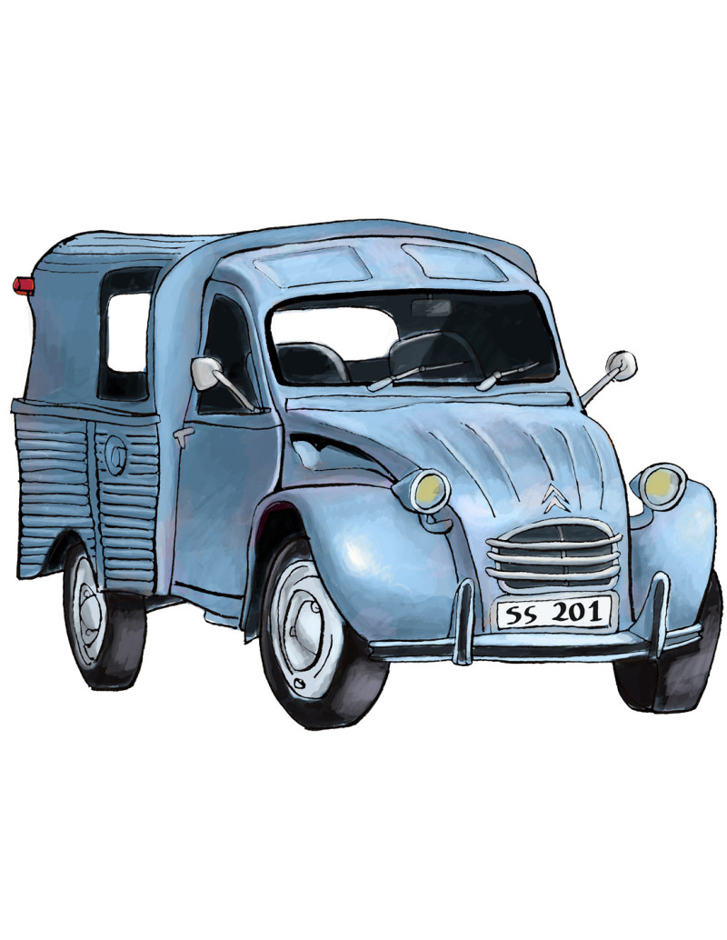 Ilustración "Citroen 2CV" de Roskow....
