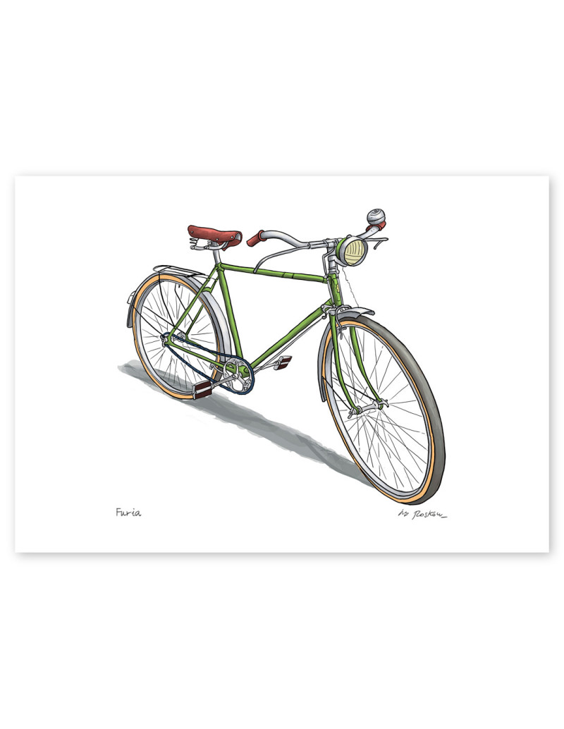 Illustration "Furia" by Roskow. A5 reproduction