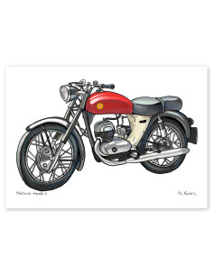 Ilustración "Montesa Impala" de Roskow. Reproducción A5
