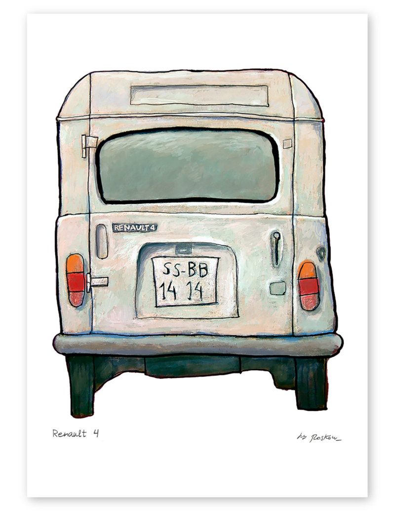 Illustration "Renault 4" by Roskow. A5...