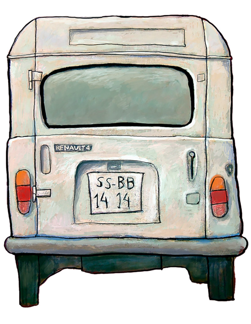 Illustration "Renault 4" by Roskow. A5...