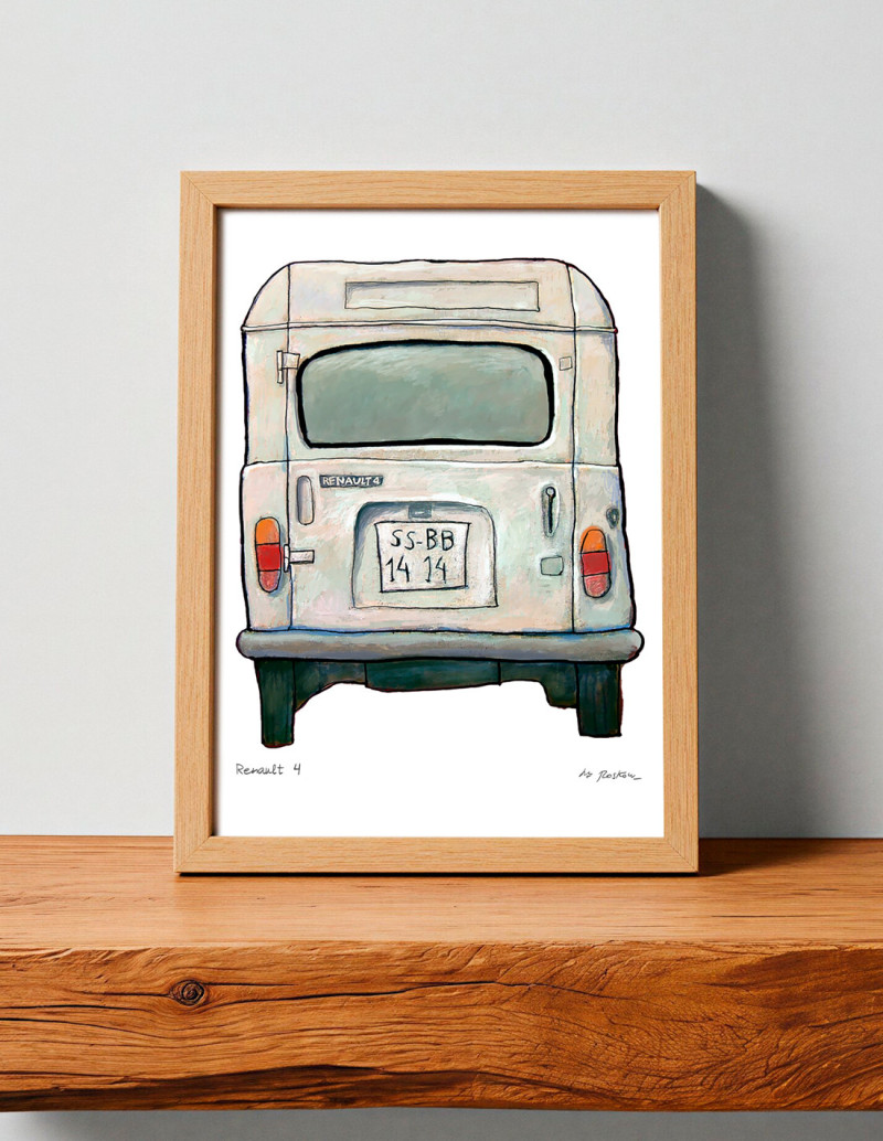 Illustration "Renault 4" by Roskow. A5...