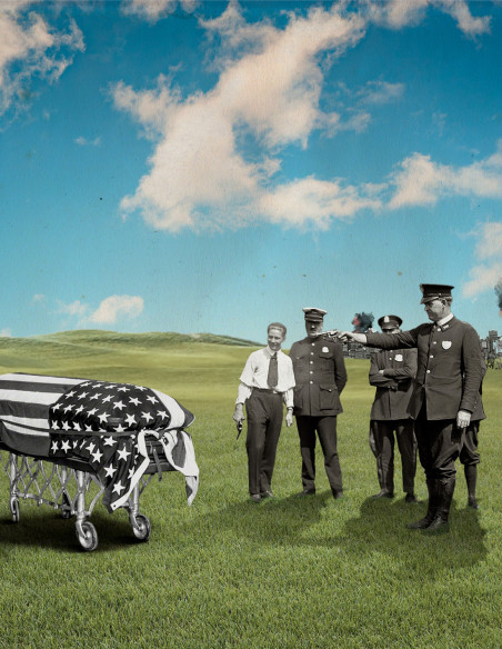 Collage "America against America" by Rosco - A4 and A3 reproductions