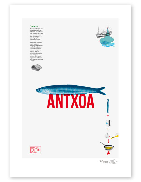 Collage "Antxoa" by Rosco - A4 and A3 reproductions