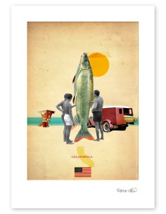 Collage "California" by Rosco - A4 and A3 reproductions