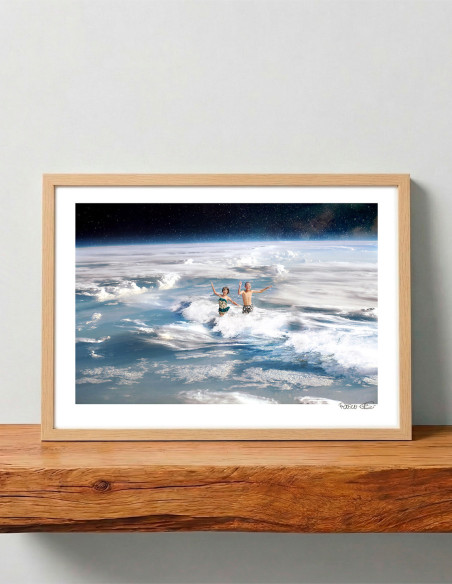 Collage "Chapuzón espacial" by Rosco - A4 and A3 reproductions