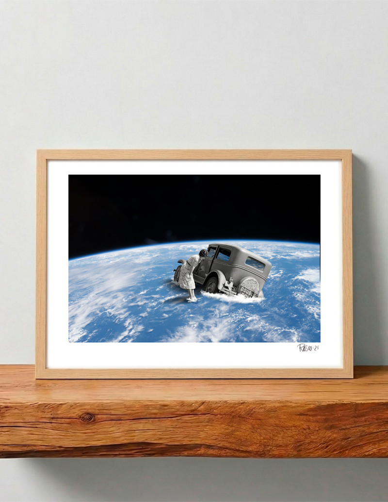 Collage "Coche planetario" de Rosco -...