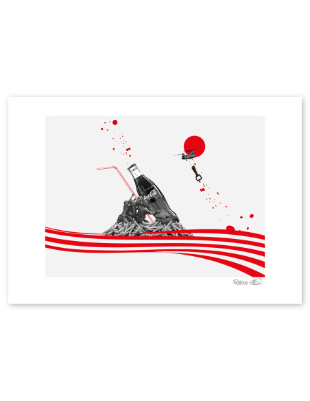 Collage "Coke" de Rosco - Reproducciones A4, A3 y A2