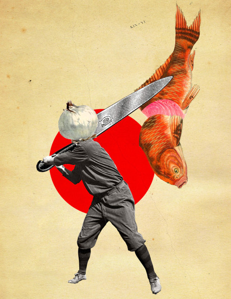 Collage "Garlic" by Rosco - A4 and A3 reproductions