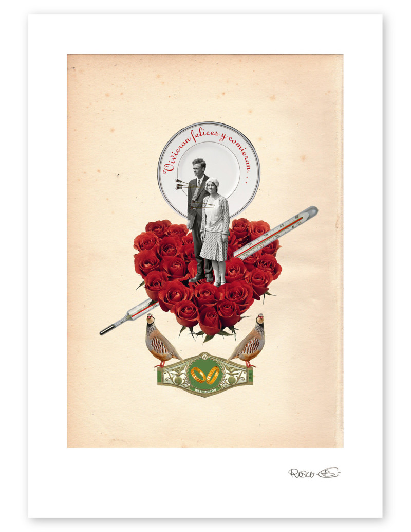 Collage "Heart" by Rosco - 21 x 30  A4 and A3...