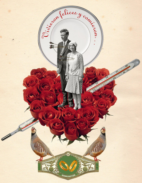 Collage "Heart" by Rosco - 21 x 30  A4 and A3 reproductions