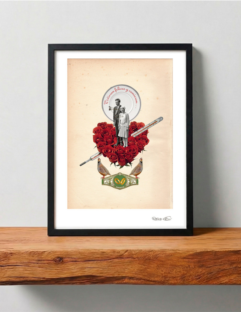 Collage "Heart" by Rosco - 21 x 30  A4 and A3...
