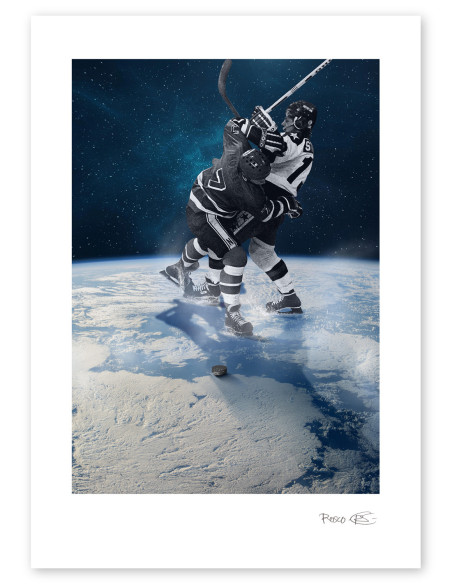 Collage "Hockey" de Rosco - Reproducciones A4 y A3