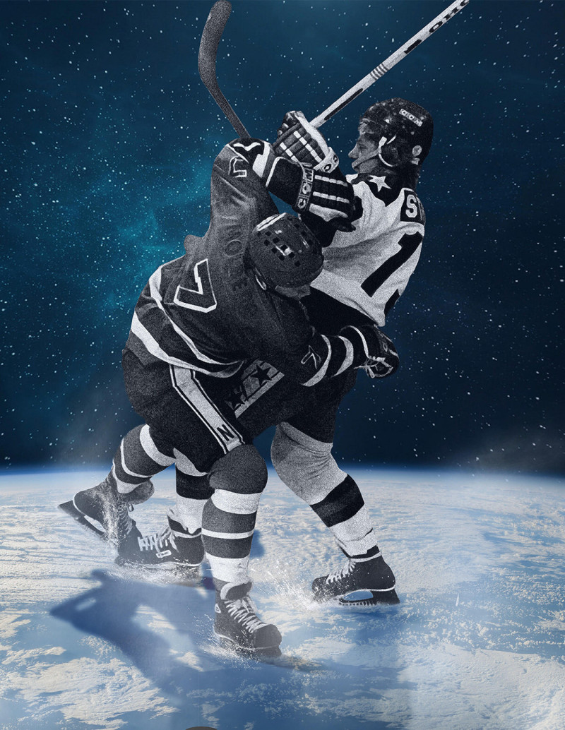Collage "Hockey" de Rosco - Reproducciones A4 y A3