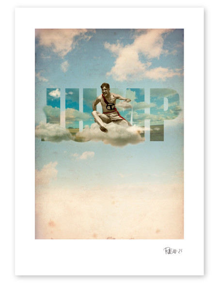 Collage "Jump" by Rosco -  A4, A3 and A2 reproductions