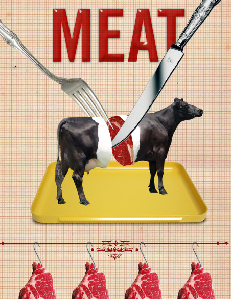 Collage "Meat" by Rosco - A4 and A3 reproductions