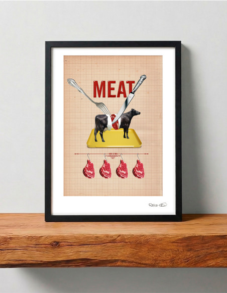 Collage "Meat" by Rosco - A4 and A3 reproductions