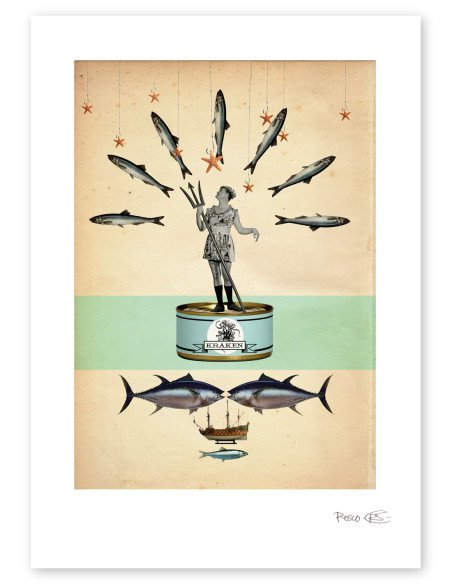 Collage "Sardinas" de Rosco - Reproducciones A4 y A3