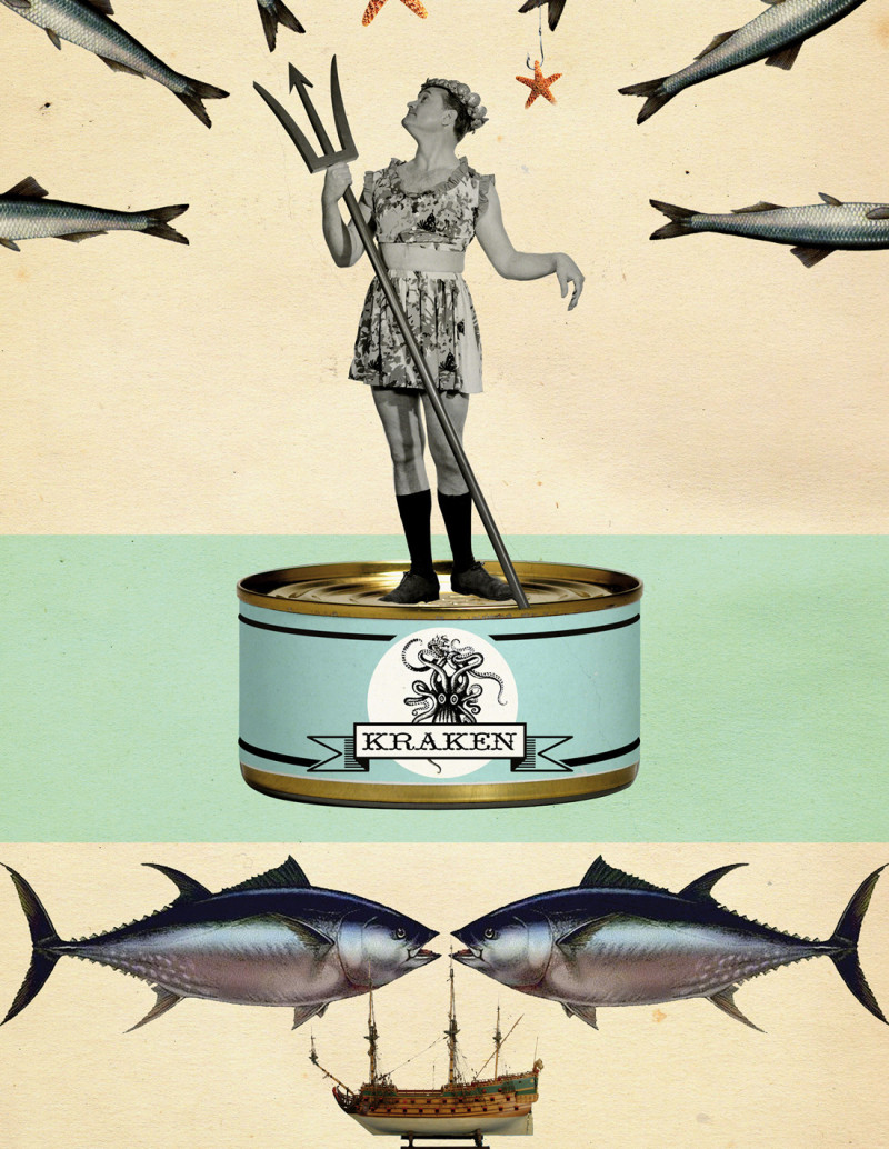 Collage "Sardinas" de Rosco - Reproducciones A4...