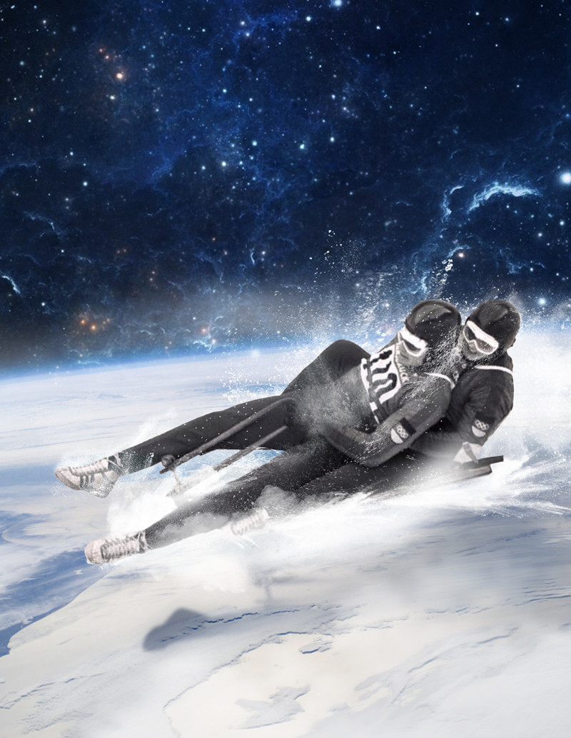 Collage "Sled racer" by Rosco - A4 and A3...