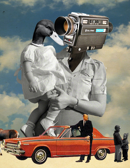Collage "The Duck" de Rosco - Reproducciones A4 y A3