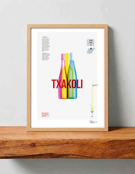 Collage "Txakoli" by Rosco - A4 and A3 reproductions