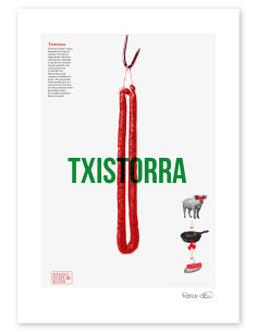 Collage "Txistorra" de Rosco - Reproducciones A4 y A3
