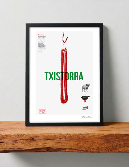 Collage "Txistorra" by Rosco - A4 and A3 reproductions