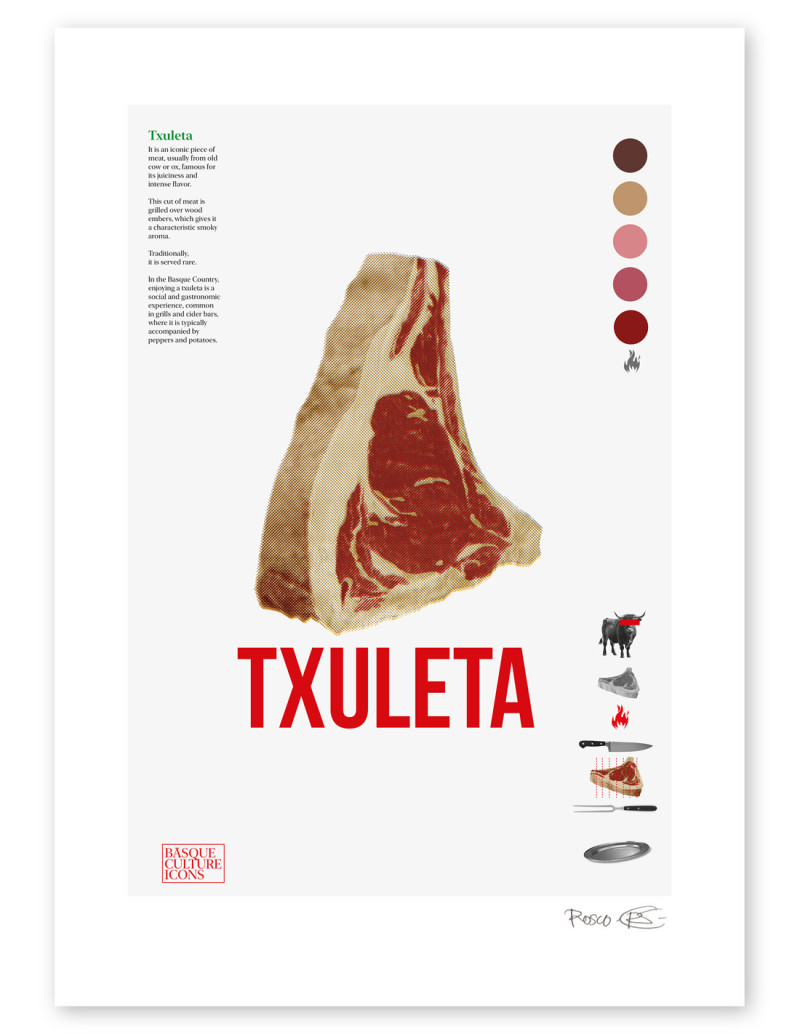 Collage "Txuleta" de Rosco - Reproducciones A4...
