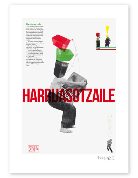 Collage "Harrijasotsaile" de Rosco - Reproducciones A4 y A3