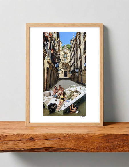 Collage "Mañanas de buceo" by Lance. A4, A3 reproductions