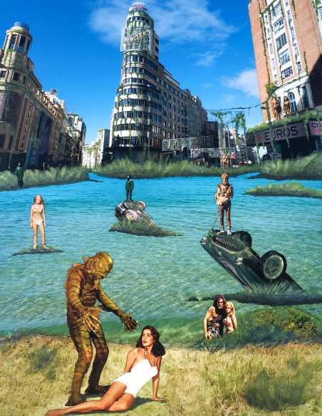 "Nueva era Madrid" collage  by Lance. A4, A3 reproductions