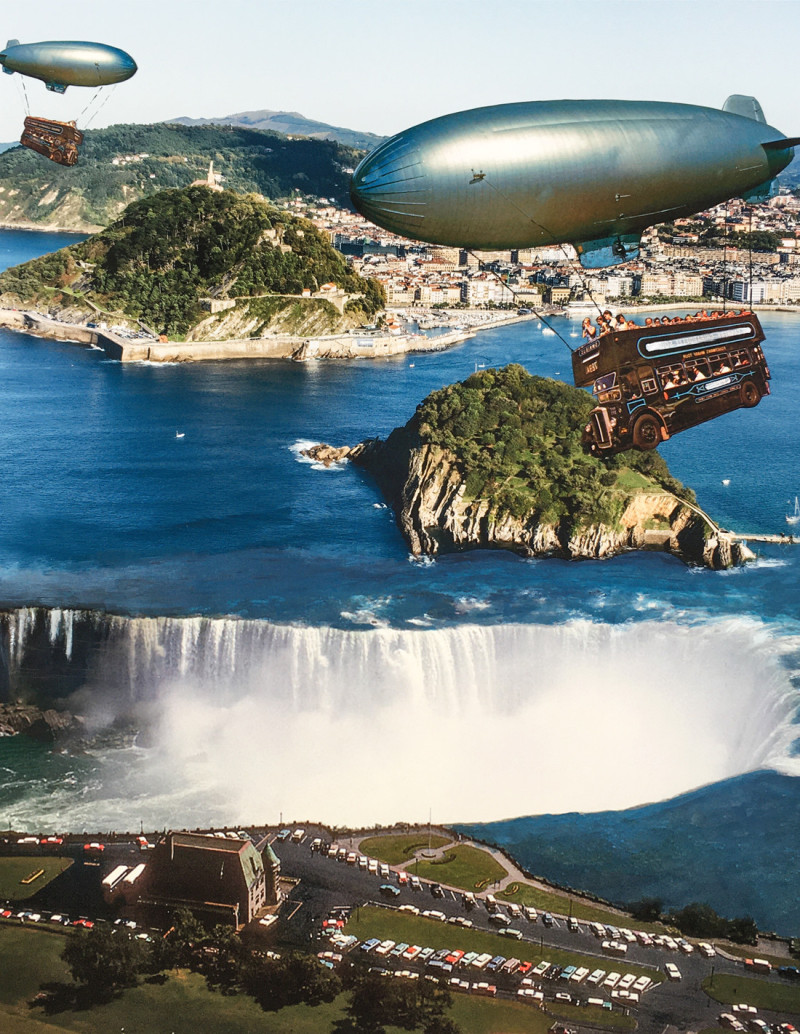 Collage "La gran atracción" by Lance. A4, A3...