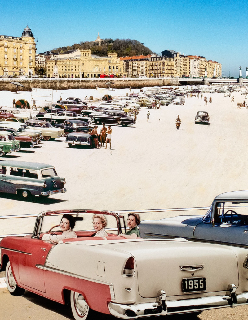 Collage "The beach of the river" de Lance -...