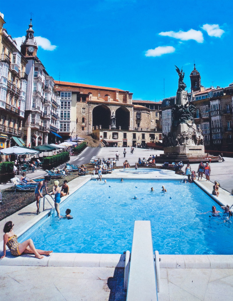 Collage "The pool" de Lance - Reproducciones A4...