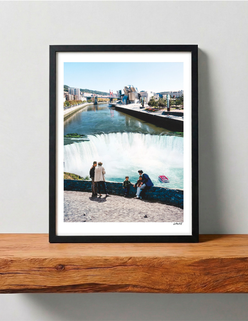 Collage "Bilbao Falls" by Lance. A4, A3...