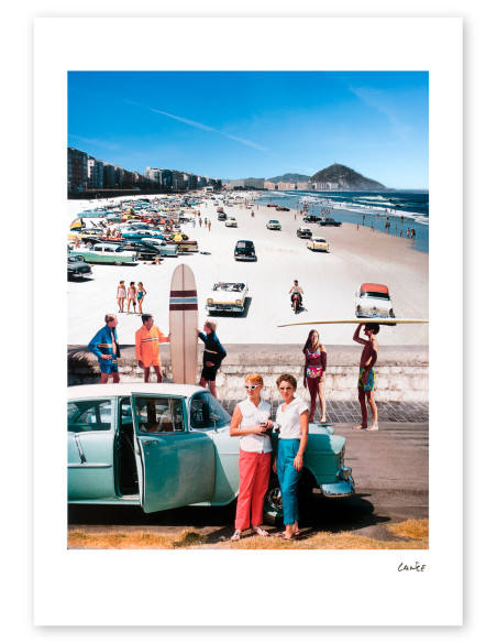 Collage "Beach Parking" by Lance. A4, A3 reproductions