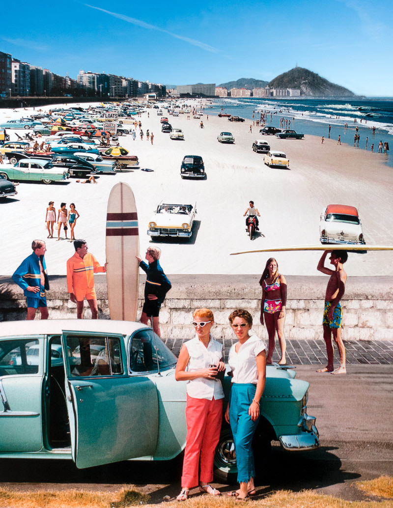 Collage "Beach Parking" by Lance. A4, A3...