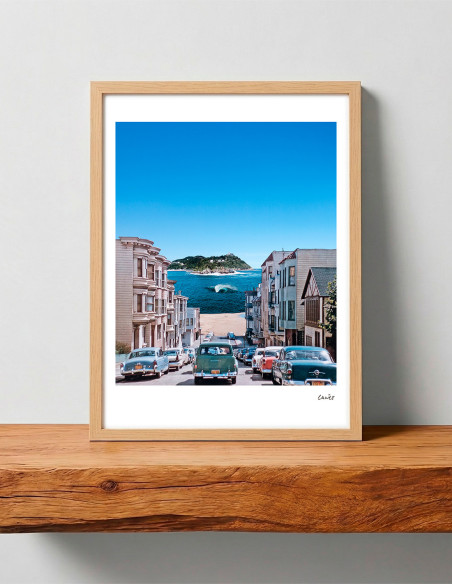 Collage "Sanse Francisco 2" by Lance. A4, A3 reproductions